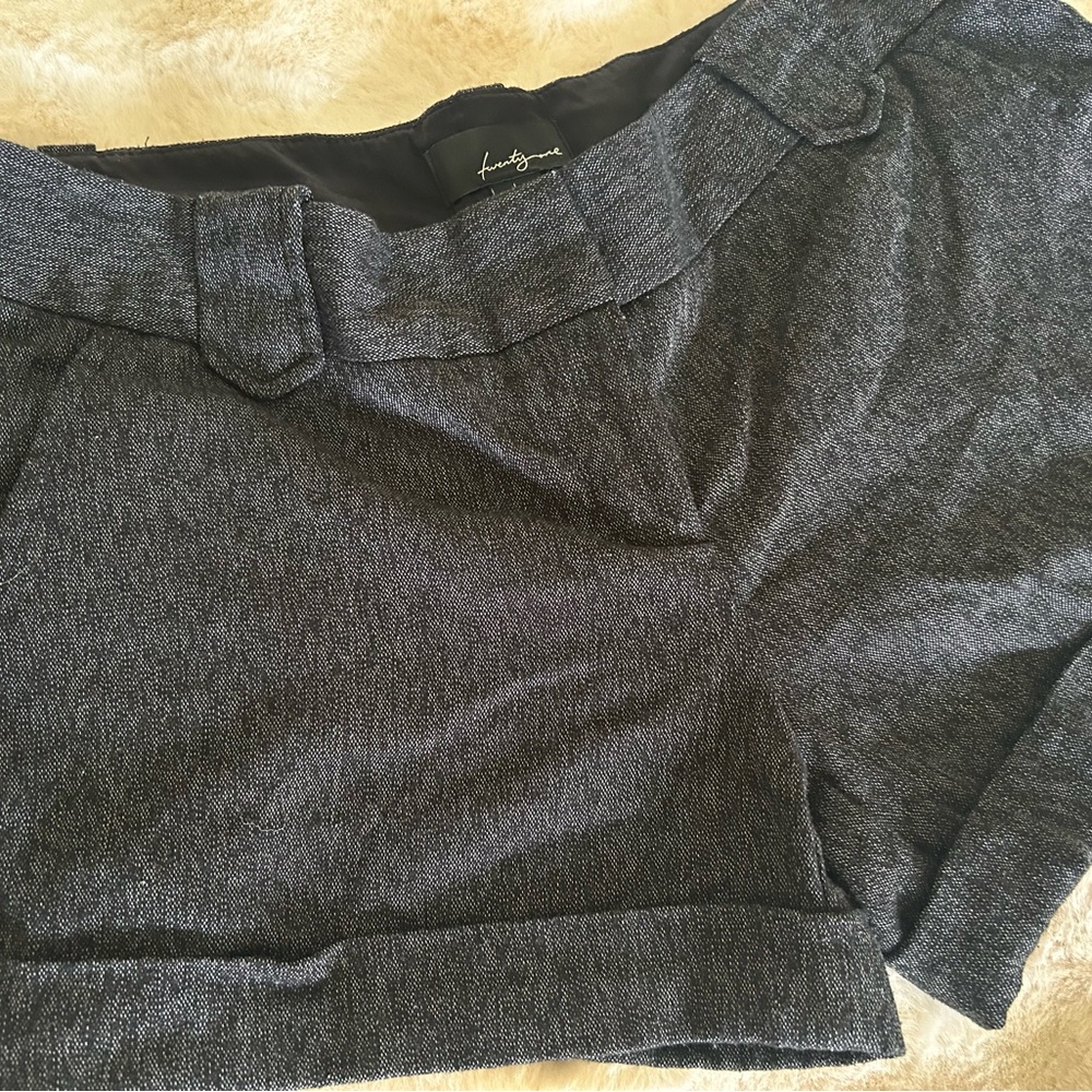 Lush Dark Gray Twill Women Shorts